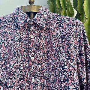 Perry Ellis Floral Button Down Shirt Size L